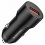 Автомобільний зарядний пристрій BOROFONE BZ19A Wisdom single port QC3.0 car charger set(Type-C) 18W Black (BZ19ACB)