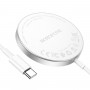 Бездротовий зарядний пристрій BOROFONE BQ18 Energy 3-in-1 magnetic wireless fast charger White (BQ18W)