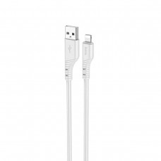 Кабель HOCO X97 Crystal color silicone charging data cable iP light gray (6931474799814)