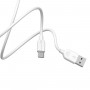 Кабель BOROFONE BX14 USB to Type-C 2.4A, 1m, PVC, TPE connectors, White (BX14C1W)