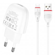 Мережевий зарядний пристрій BOROFONE BA49A Vast power single port charger set(Lightning) White (BA49ALW)