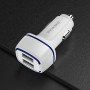 Автомобільний зарядний пристрій BOROFONE BZ14 Max dual port ambient light car charger White (BZ14W)