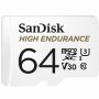 microSDXC (UHS-1 U3) SanDisk High Endurance 64Gb class 10 V30 (100Mb/s) (adapterSD) (SDSQQNR-064G-GN6IA)