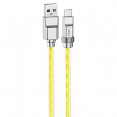 Кабель HOCO U113 Solid 100W silicone charging data cable Type-C Gold (6931474790064)