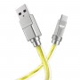 Кабель HOCO U113 Solid 100W silicone charging data cable Type-C Gold (6931474790064)