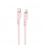 Кабель HOCO X97 Crystal color PD silicone charging data cable iP light pink (6931474799784)