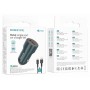 Автомобільний зарядний пристрій BOROFONE BZ19A Wisdom single port QC3.0 car charger set(Type-C) 18W Sapphire Blue (BZ19ACSU)