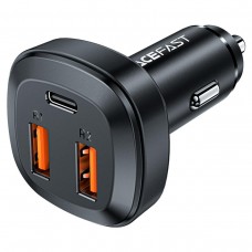 Автомобільний зарядний пристрій ACEFAST B9 66W(2USB-A+USB-C) three port metal car charger (AFB9)