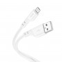 Кабель HOCO X97 Crystal color silicone charging data cable Micro white (6931474799838)