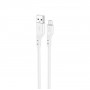 Кабель HOCO X97 Crystal color silicone charging data cable Micro white (6931474799838)