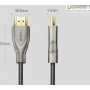 Кабель UGREEN HD131 HDMI Carbon Fiber Zinc Alloy Cable 1m (Gray) (UGR-50106) (UGR-50106)