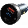 АЗП Baseus Particular Digital Display QC+PPS Car Charger 65W Dark Gray Cable(Type-C toType-C100W 1m) (TZCCKX-0G)