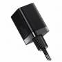 Мережевий зарядний пристрій Baseus Super Si Pro Quick Charger C+U 30W EU Black (CCSUPP-E01)