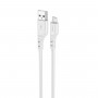 Кабель HOCO X97 Crystal color silicone charging data cable Micro light gray (6931474799852)