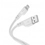 Кабель HOCO X97 Crystal color silicone charging data cable Micro light gray (6931474799852)