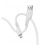 Кабель HOCO X97 Crystal color silicone charging data cable Micro light gray (6931474799852)