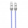 Кабель HOCO U113 Solid PD silicone charging data cable iP Blue (6931474790026)