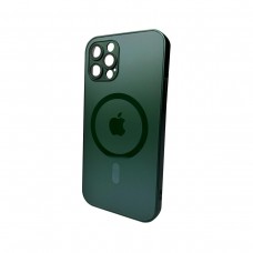 Чохол для смартфона AG Glass Matt Frame Color MagSafe Logo for Apple iPhone 12 Pro Max Cangling Green (AGMattFrameMGiP12PMGreen)