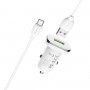 Автомобільний зарядний пристрій BOROFONE BZ12A single port QC3.0 with Micro-USB cable 18W White (BZ12AM)