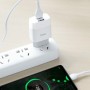 Мережевий зарядний пристрій HOCO C73A Glorious dual port charger set(Type-C) White (6931474713070)