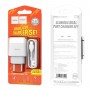 Мережевий зарядний пристрій HOCO C73A Glorious dual port charger set(Type-C) White (6931474713070)