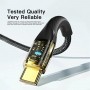 Кабель Essager Interstellar Transparent Design USB Charging Cable USB A to Type C 7A 2m black (EXCT-XJA01-P) (EXCT-XJA01-P)