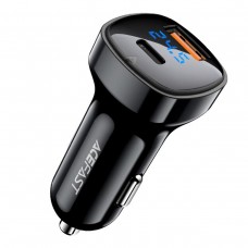 Автомобільний зарядний пристрій ACEFAST B4 digital display 66W(USB-C+USB-A) dual port car charger (AFB4B)