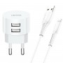 МЗП Usams Travel Charging Set Send-Tu Series (T20 Dual USB Round Charger+U35  lightning cable) White (XTXLOGT1804)