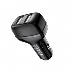 Автомобільний зарядний пристрій HOCO Z36 Leader dual port car charger Black (6931474727718)