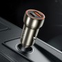 Автомобільний зарядний пристрій HOCO Z46A Blue whale PD20W+QC3.0 car charger Metal Gray (6931474770332)