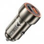 Автомобільний зарядний пристрій HOCO Z46A Blue whale PD20W+QC3.0 car charger Metal Gray (6931474770332)