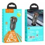 Автомобільний зарядний пристрій HOCO Z46A Blue whale PD20W+QC3.0 car charger Metal Gray (6931474770332)