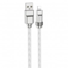 Кабель HOCO U113 Solid silicone charging data cable iP Silver (6931474790040)