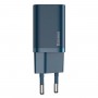 Мережевий зарядний пристрій Baseus Super Si Quick Charger 1C 20W EU Blue (CCSUP-B03)