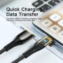 Кабель Essager Interstellar Transparent Design USB Charging Cable USB A to Type C 7A 1m black (EXCT-XJ01-P) (EXCT-XJ01-P)