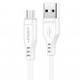 Кабель ACEFAST C3-09 USB to Micro 2,4A, 1.2m, TPE, TPE connectors, White (AFC3-09W)