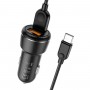 Автомобільний зарядний пристрій BOROFONE BZ17 Core dual port QC3.0 car charger set(Type-C) 18W (BZ17C)