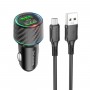 Автомобільний зарядний пристрій BOROFONE BZ21A Brilliant 36W dual port QC3.0 car charger set(Micro) Black (BZ21AMB)