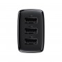 Мережевий зарядний пристрій Baseus Compact  Charger 3U 17W EU Black (CCXJ020101)