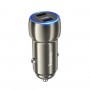 Автомобільний зарядний пристрій HOCO Z48 Tough 40W dual port(2C) car charger set(Type-C to Type-C) Metal Gray (6931474795038)