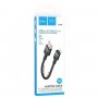 Кабель HOCO U107 USB male to Type-C female adapter cable(L=0.1m) Black (6931474789976)