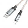 Кабель HOCO U112 Shine charging data cable for iP Gray (6931474788801)