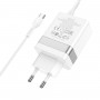 Мережевий зарядний пристрій HOCO N21 Pro Tourer PD30W (2A1C) charger set(Type-C to Type-C) White (6931474778802)