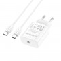 Мережевий зарядний пристрій BOROFONE BA65A Single port PD20W charger set(Type-C to Type-C) White (BA65ACCW)