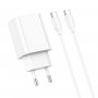 Мережевий зарядний пристрій BOROFONE BA65A Single port PD20W charger set(Type-C to Type-C) White (BA65ACCW)