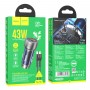 Автомобільний зарядний пристрій HOCO NZ8 Sprinter 43W dual port PD25W+QC3.0 car charger set(C to iP) Blue (6931474782748)