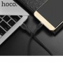 Кабель HOCO U31 USB to Type-C 2.4A, 1m, nylon, TPE connectors, Black (6957531053958)