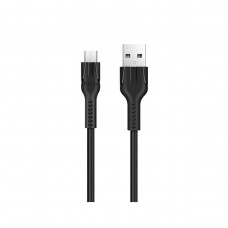 Кабель HOCO U31 USB to Type-C 2.4A, 1m, nylon, TPE connectors, Black (6957531053958)