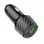 Автомобільний зарядний пристрій BOROFONE BZ21 Brilliant 48W dual port  PD30W+QC3.0 car charger Black (BZ21B)