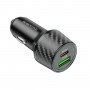 Автомобільний зарядний пристрій BOROFONE BZ21 Brilliant 48W dual port  PD30W+QC3.0 car charger Black (BZ21B)